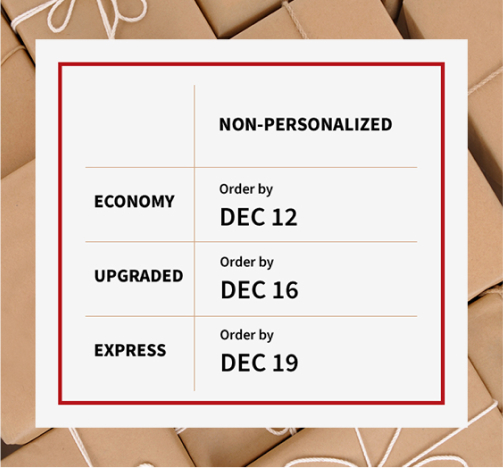 Holiday Shipping Deadlines