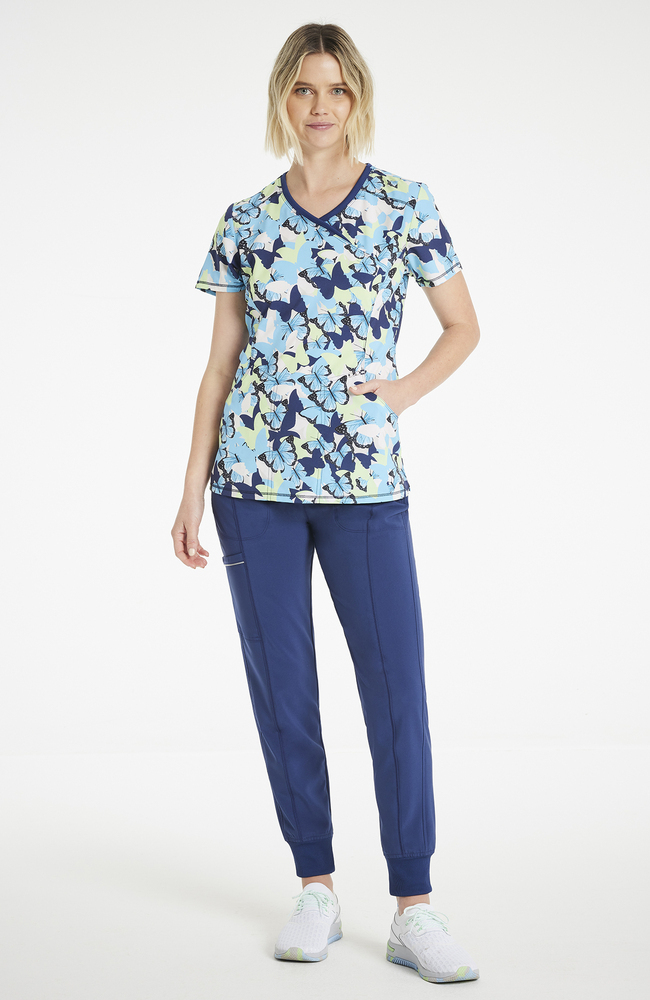 Cherokee Infinity Top - Mock Wrap Scrub Top In Seasonal Colours