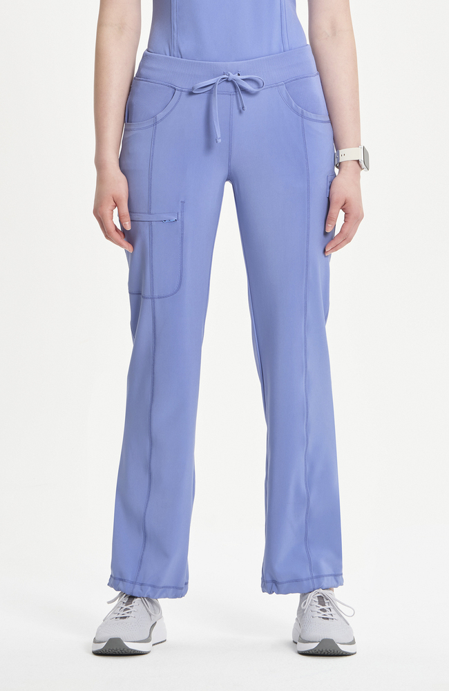 Stylish Womens Nursing Medical Scrub Top with Studs Flare/Cargo Pants