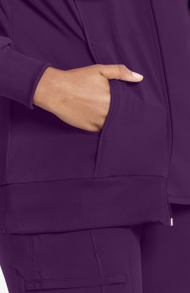 Infinity by Cherokee Women's Zip Front Warm-Up Solid Scrub Jacket
